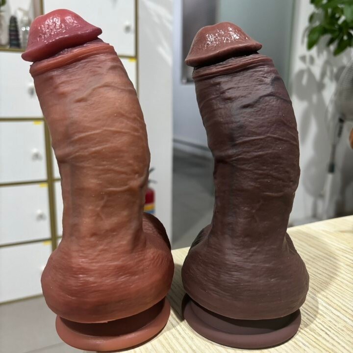 Liquid Silicone Realistic Huge Dildo Cock Suction Cup Women Sex Toys Thick Dong gallery