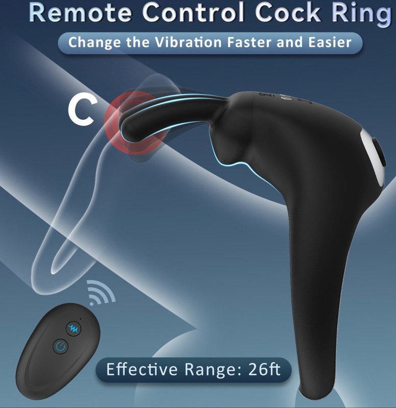 Remote Control Vibrating Cock Ring Rabbit Ears 10 Modes Waterproof Rechargeable gallery