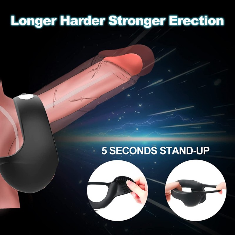 10 Vibrating Prostate Massager Penis Erection Cock Ring Vibrator Sex Toy for Men gallery