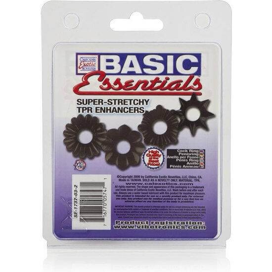 CalExotics Basic Essentials - 4 Pack Silicone Phallic Rings gallery