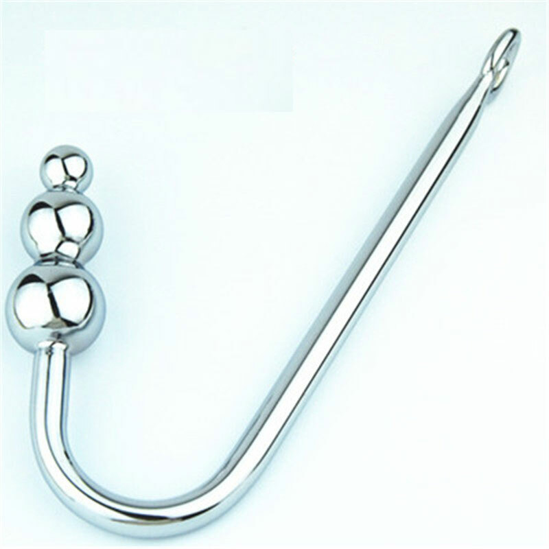 Stainless Steel Anal Hook With 1 2 3 Ball Anal Cleek Rope Hook Adult US L508 gallery
