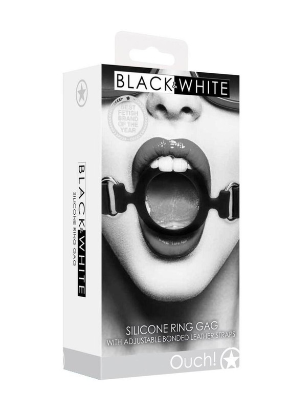 Ouch! Silicone Ring Gag with Adjustable Bonded Leather Straps gallery