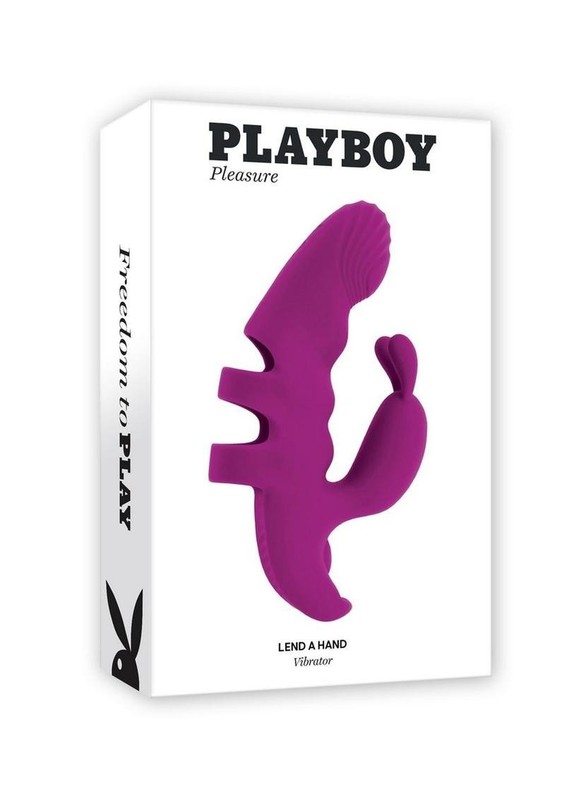 Playboy Lend a Hand Rechargeable Silicone Finger Vibrator – Purple