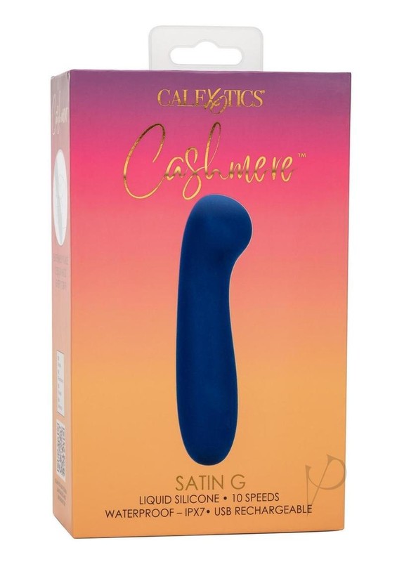 Cashmere Satin G Rechargeable Silicone G-Spot Vibrator – Blue