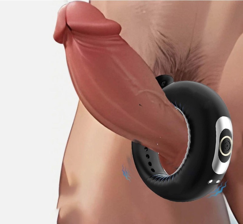 Vibrating Cock Rings Adjustable Penis Ring Silicone Rechargeable For Men Sex Toy