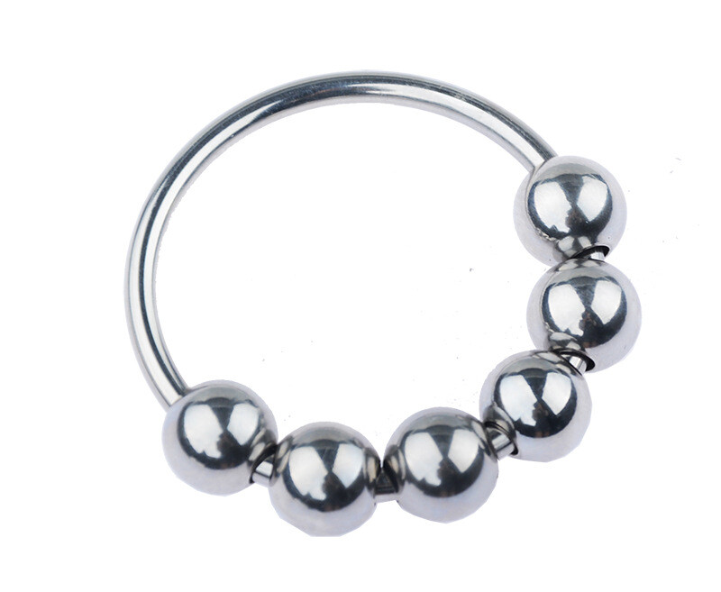 Rolling Ball Stainless steel Glans penis Head Dick Ring Increase Orgasm Sex Toys gallery