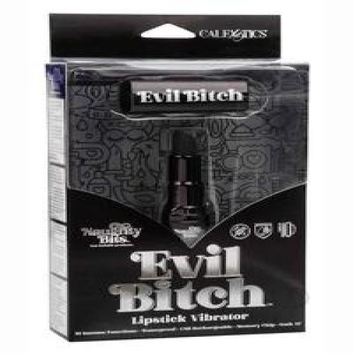 Naughty Bits Evil Bitch Lipstick Rechargeable Silicone Vibrator - Black gallery