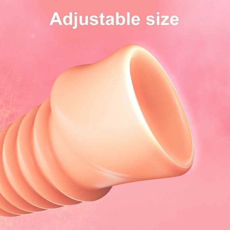 Sex Men Condom Foreskin Sleeve Cock Penis Extender Enlargement Sheath Enhancer gallery
