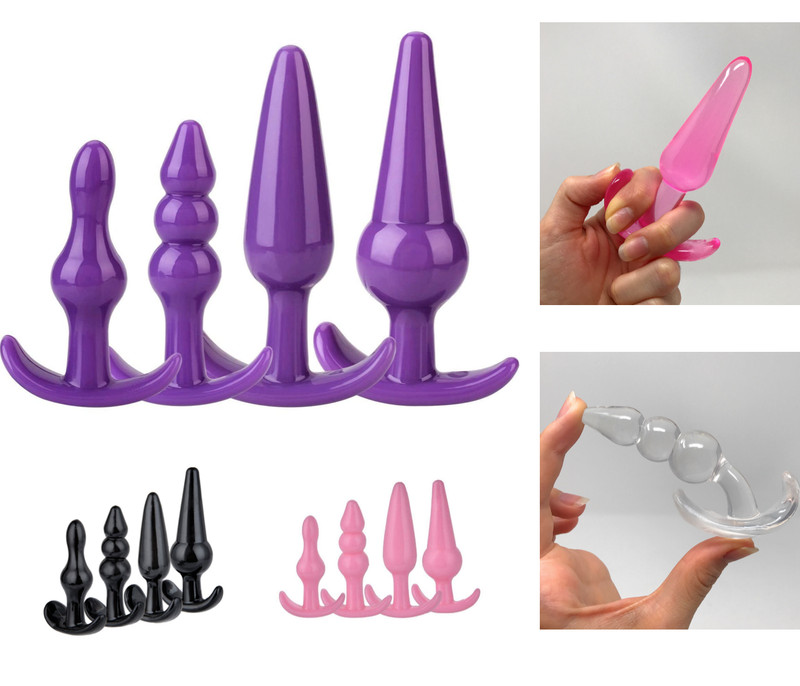 Anal Trainer Beginner Kit Set Butt Plug Dildo Beads Prostate Massager Sex Toys