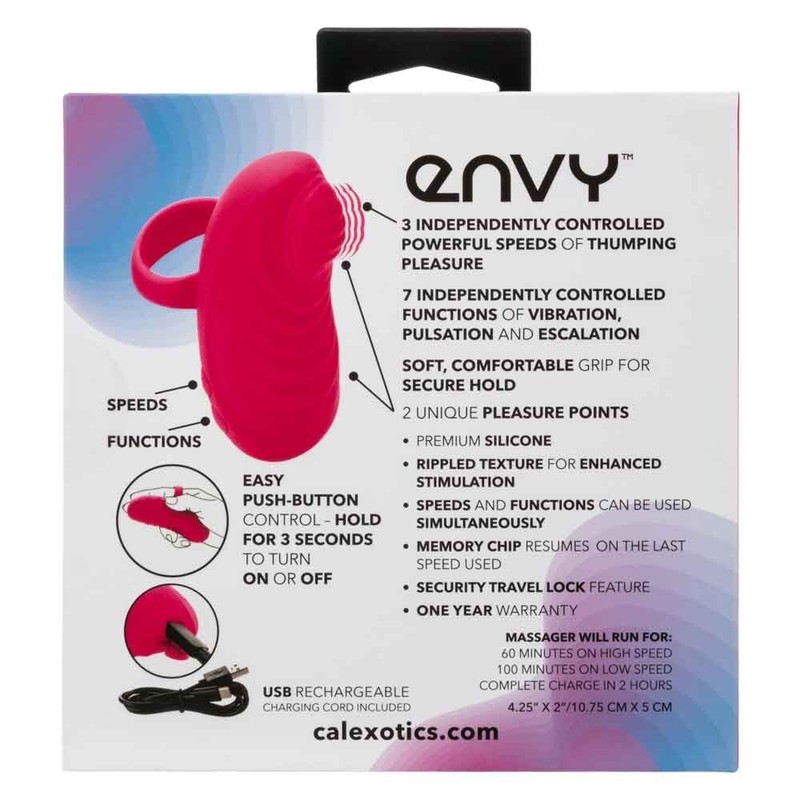 Cal Exotics Envy Handheld Thumping Massager Vibe Pink - Clitoral Vibrator gallery