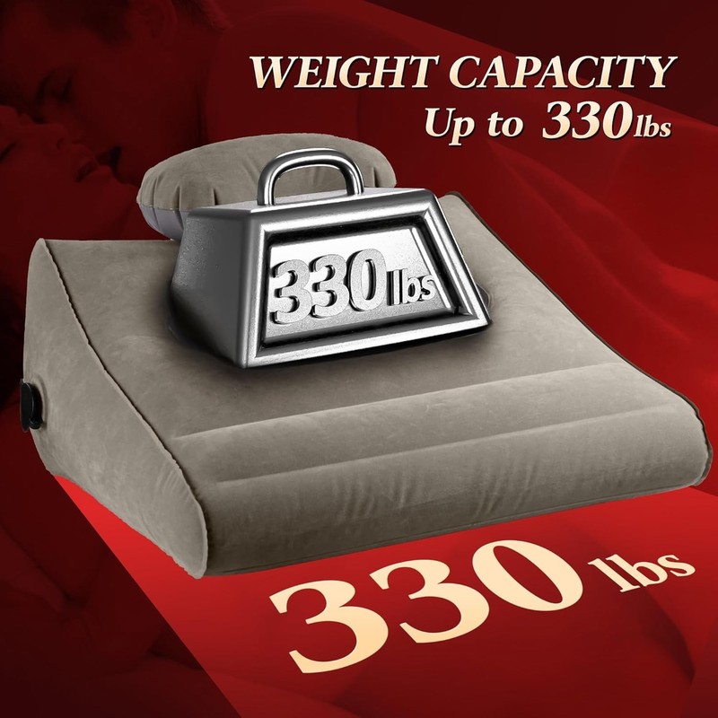 Adult Sex Pillow Triangle Inflatable Cushion Couples Positions Support Bed gallery