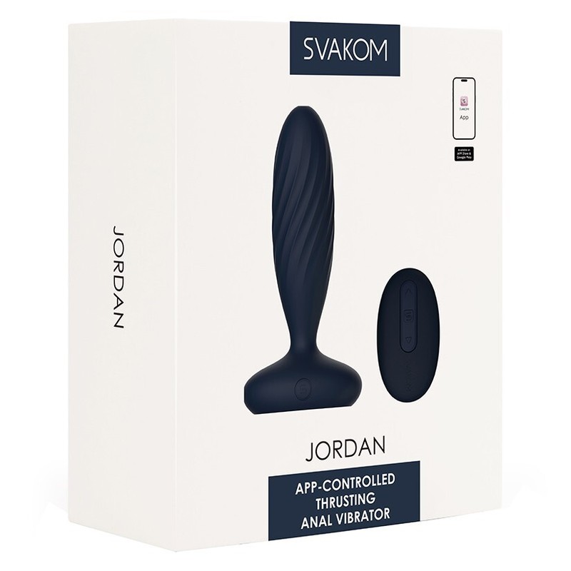 Svakom Jordan Vibrating Anal Stimulator – Navy Blue