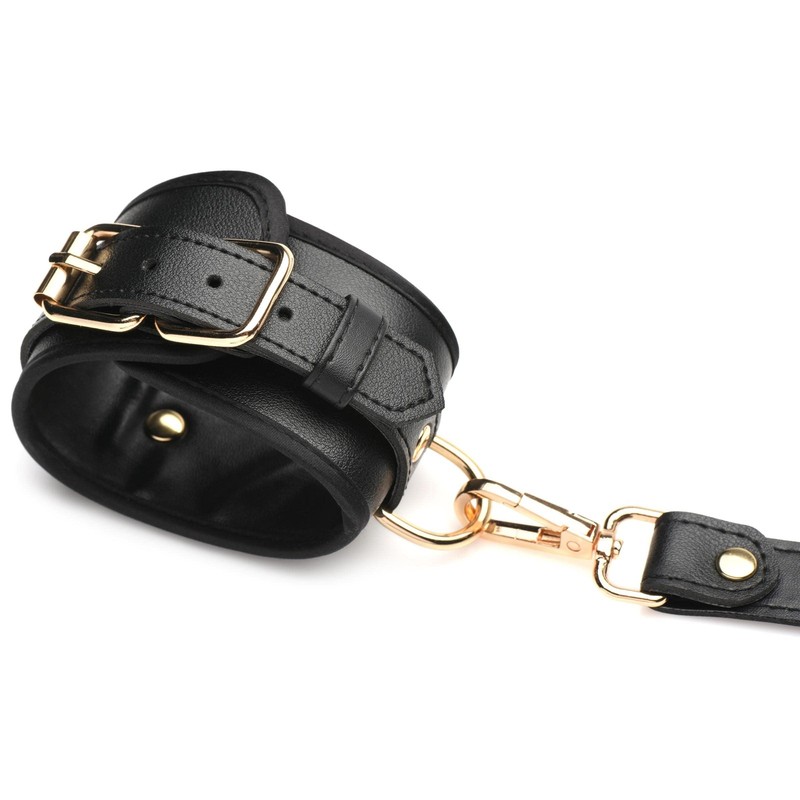 STRICT Black Bondage Harness With Bows for Women, Men, & BDSM Couples, Vegan gallery