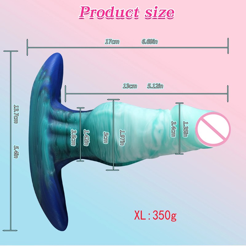New Cyan Color Wearable Butt Plug Dildo Wear Anal Plug Vaginal Anus Stimulator