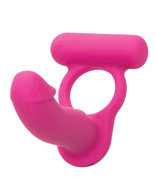 California Exotic Novelties Pink Silicone Rechargeable Double Diver Cock Ring gallery