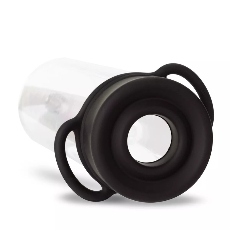 Precision Pump Erection Enhancer Silicone Cock Ring Black Penis Enlarger for Men gallery