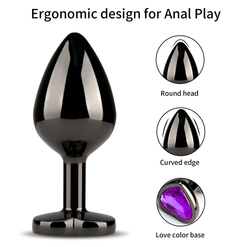 Anal Plug 3PCS Sex Toys Anal Training Set Metal Butt Plug Adult Trainer Kit T... gallery