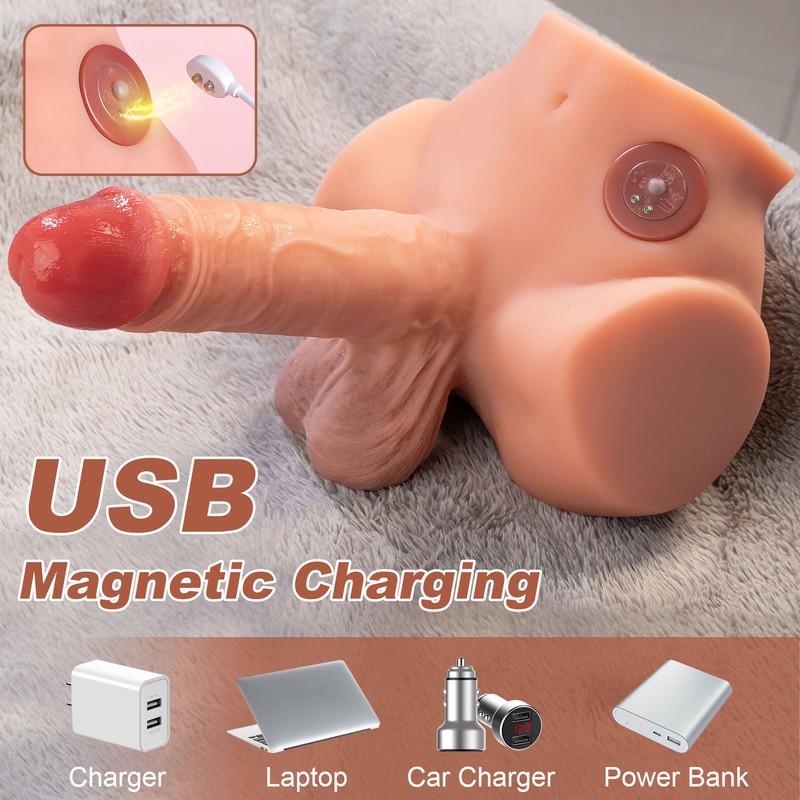 3 Speeds Realistic Love D0ll for Women Les Half Body Torso Masturbation Sex Toys