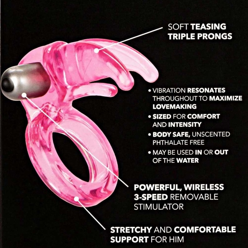CalExotics Triple Clit Flicker Cock Ring Rechargeable gallery