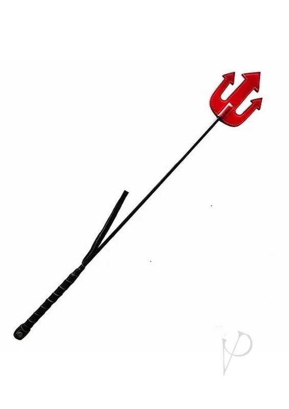 Rouge Devil Leather Riding Crop – Red/Black