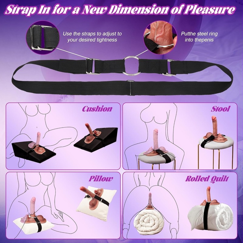 9" Ride-On Thrusting Vibrating Dildo - 7 Thrust 10 Vibrate Heating Strap Harness gallery