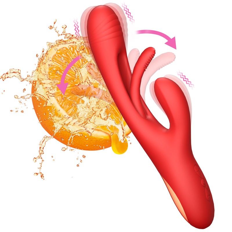 Flapping Rabbit Vibrator Tapping G-Spot Clit Massager Dildo Sex Toys For Women