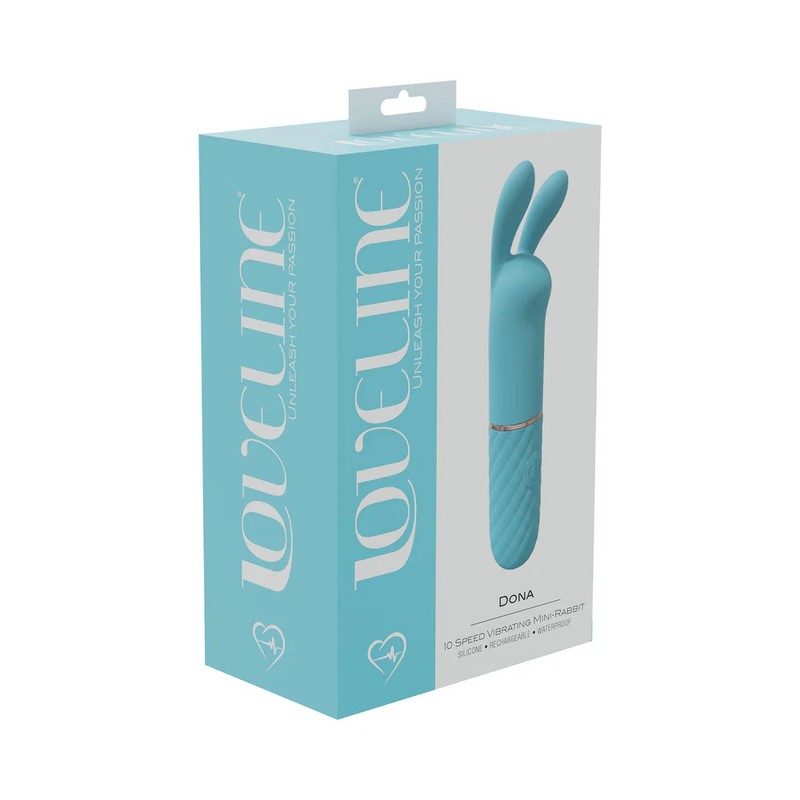 LoveLine Dona 10 Speed Vibrating Mini-Rabbit Silicone Rechargeable Waterproof Bl