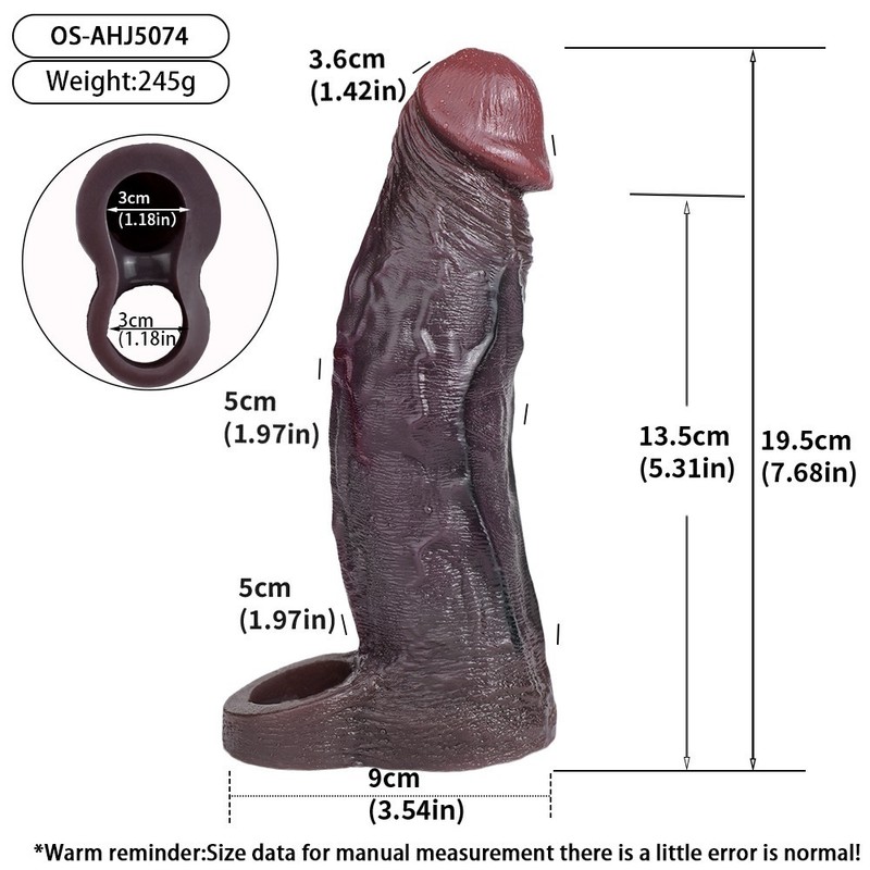 Male Cock-Girth-Enlarger-Enhancer-Penis-Extension-Extender-Sheath-Sleeve-Men Big