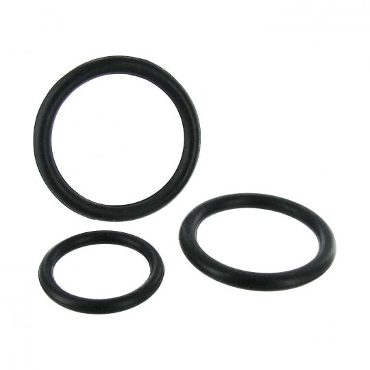 Black Triple Silicone Penis Ring Set 3 Rings Small Medium Large Erectile Dysfunc