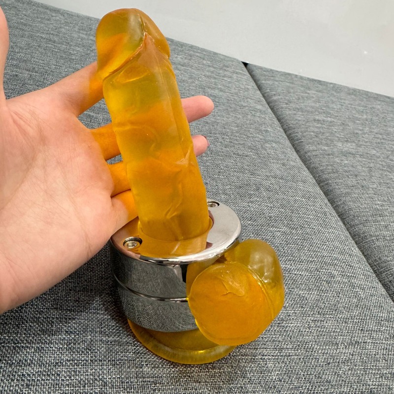 Heavy Duty Ball Stretcher Weight Stainless Steel Penis Cock Ring for Men Sex Toy gallery