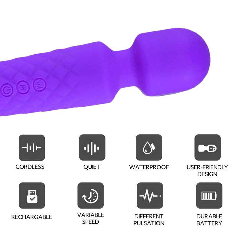 20 speed 8Modes Wand Massager Stick Waterproof Relax Body Massager Woman Toy gallery