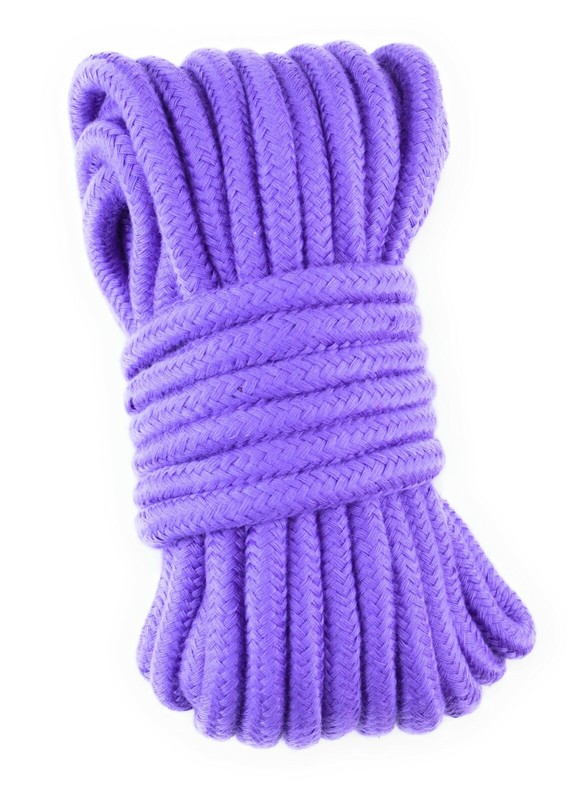 Braided Purple Cotton Color Rope 10m BDSM Bondage Restraints Sex Mouth Gag New