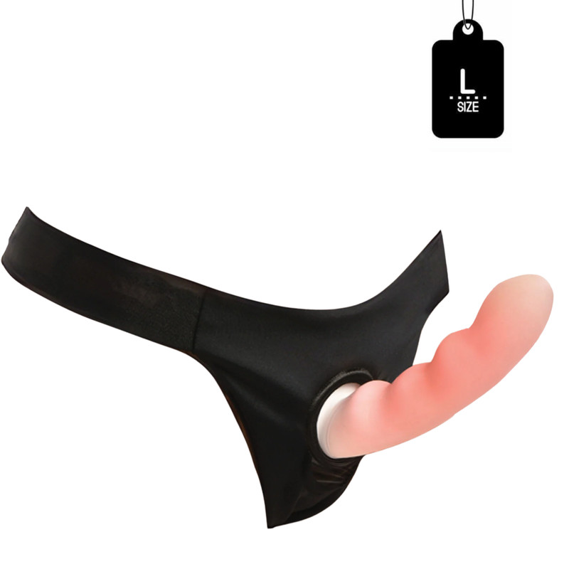 Stretchy Women's Thong Strap-On Panty Harness Underwear Pegging Sex Toy Large gallery