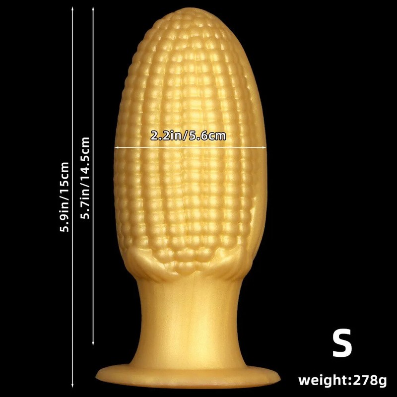 Gold /Black Anal Dildo Butt Plug Masturbators Stimulate Anus Dilator Sex Toys gallery