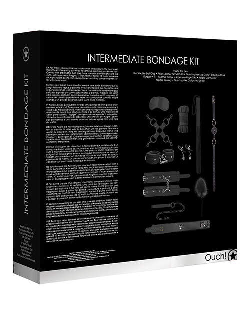 Shots Ouch Intermediate Bondage Kit - Black gallery