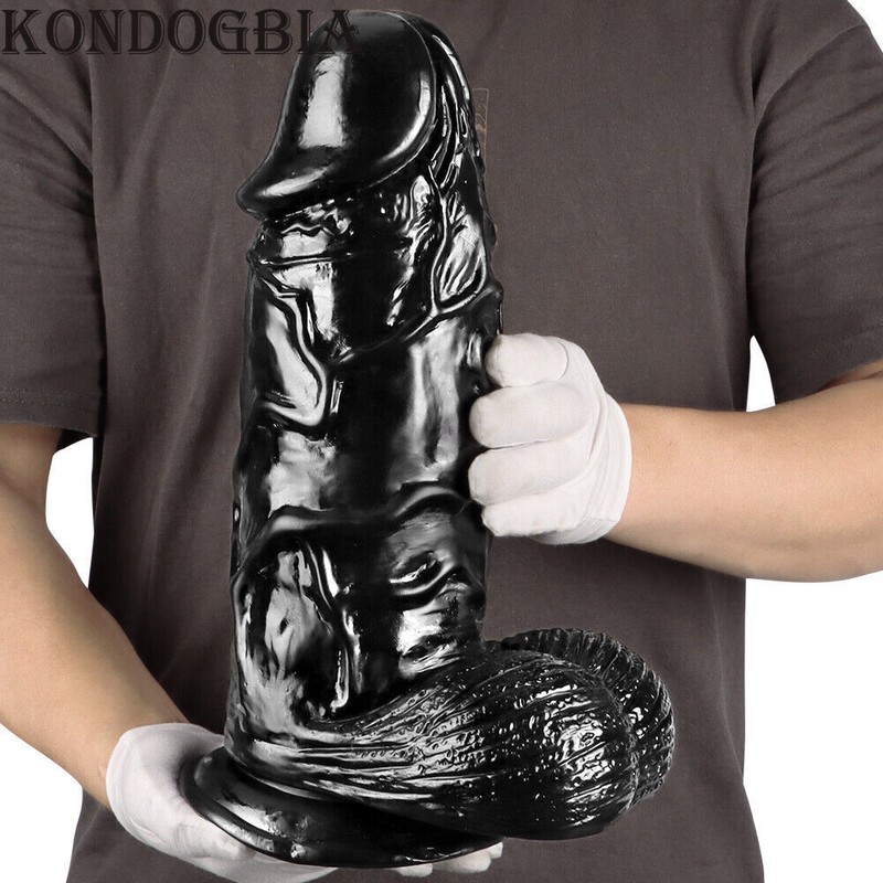 3.9&Prime; Giant Thick Dildo Huge Realistic Penis Cock Dong Aanl Plug Women Sex Toy