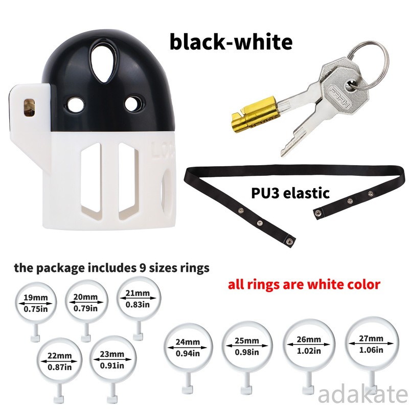 Male Chastity Cage device Base Ring Lock Elastic Strap Belt Harness 9 Sizes Ring gallery