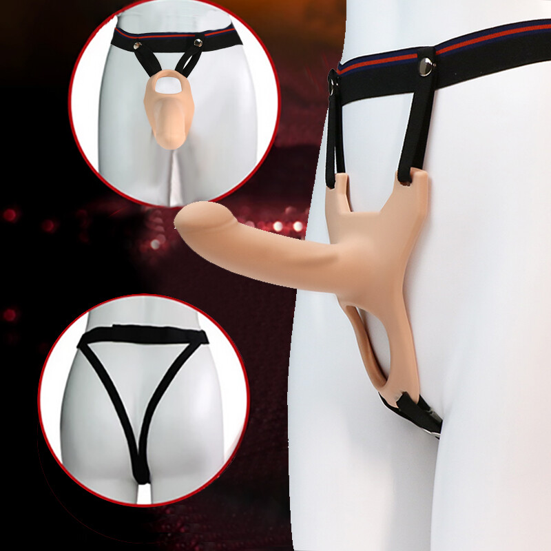 Dildo Couple Hollow Strap on Harness with Silicone G-spot Anal Dong Sex Toys Men gallery