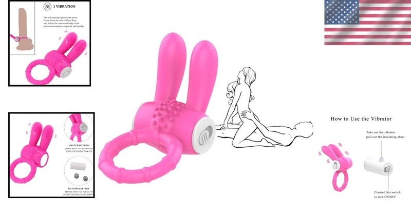 Pink Silicone Penis Ring with Rabbit Ears for Enhanced Intimacy and Pleasure gallery