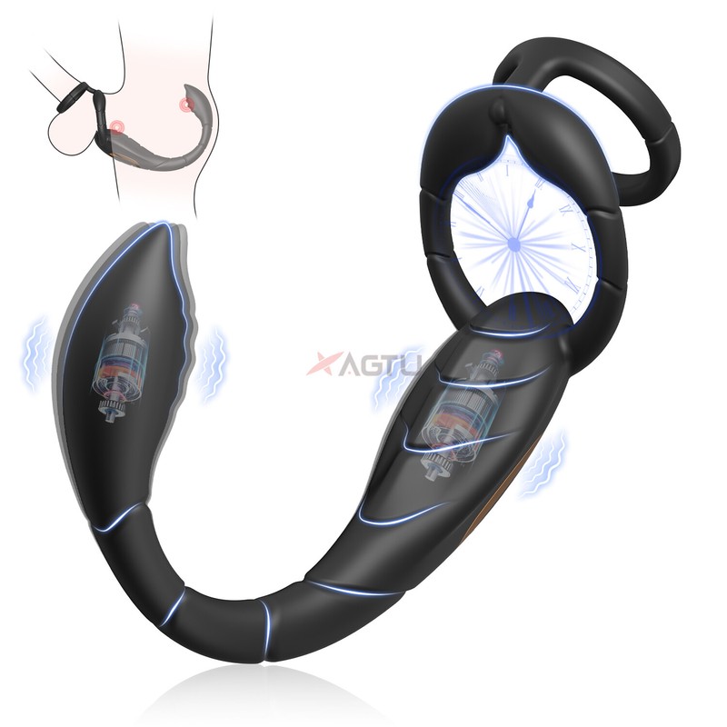 Prostate Massage Penis Vibrator Cock Ring Perineum Stimulator Anal Plug Sex Toys