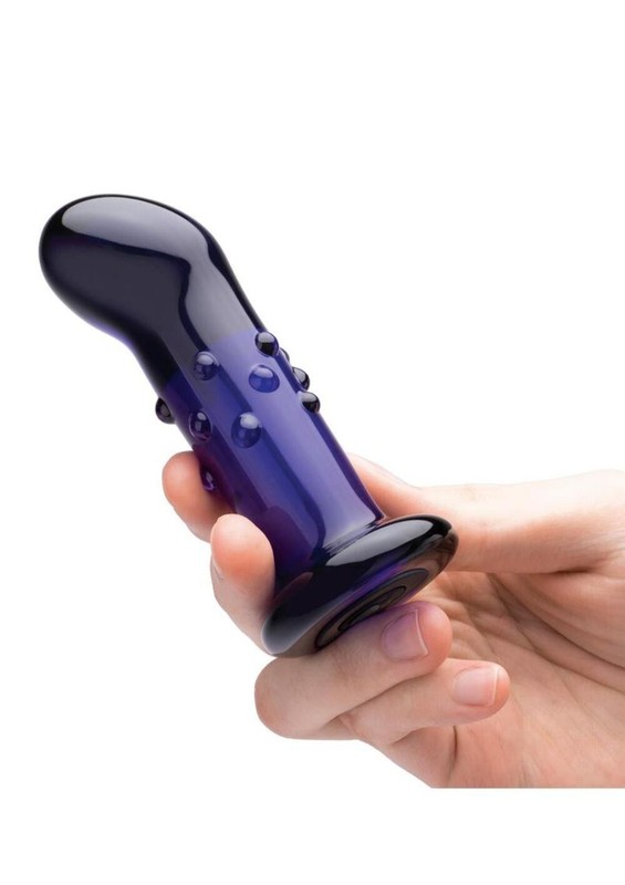 Gläs 4in Remote Rechargeable Dotted G-Spot and P-Spot Vibrating Plug gallery