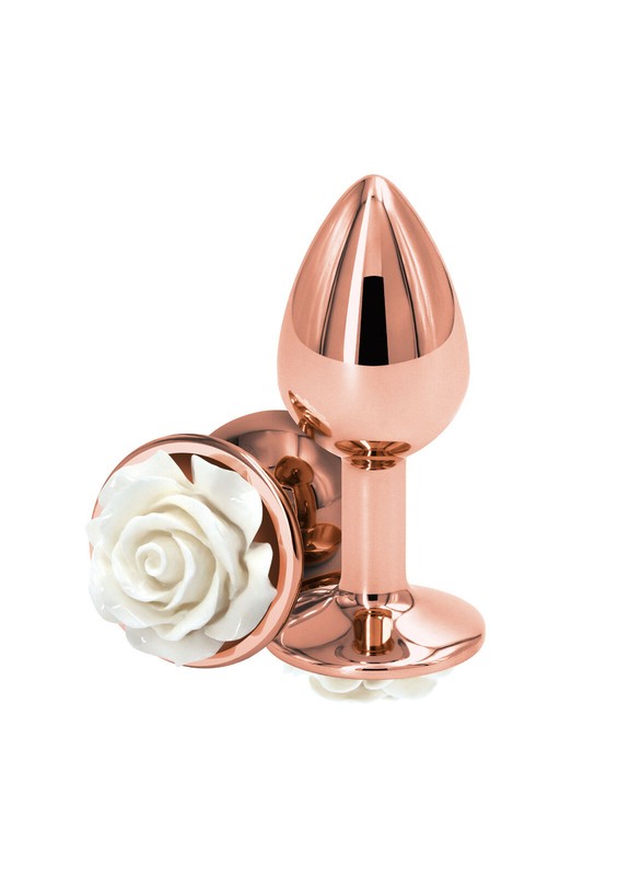 NS Novelties Rear Assets Plug Anale Alluminio White Rosa Buttplug Small Medium