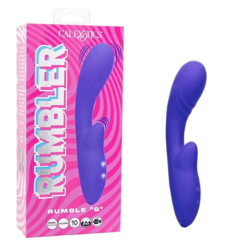 Cal Exotics Rumbler Rumble "G" Vibe Purple - Silicone Clitoral G-Spot Vibrator