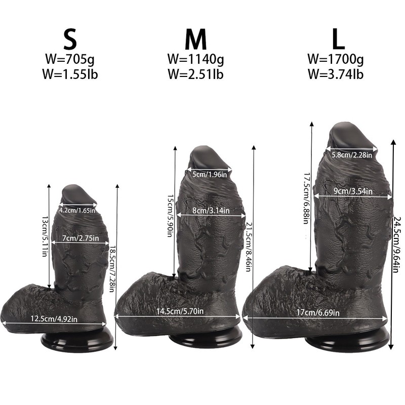 Huge-Dildo-Dong-G-spot-Thick-Silicone-Realistic-Big-Penis-Anal-Toy-For-Women gallery
