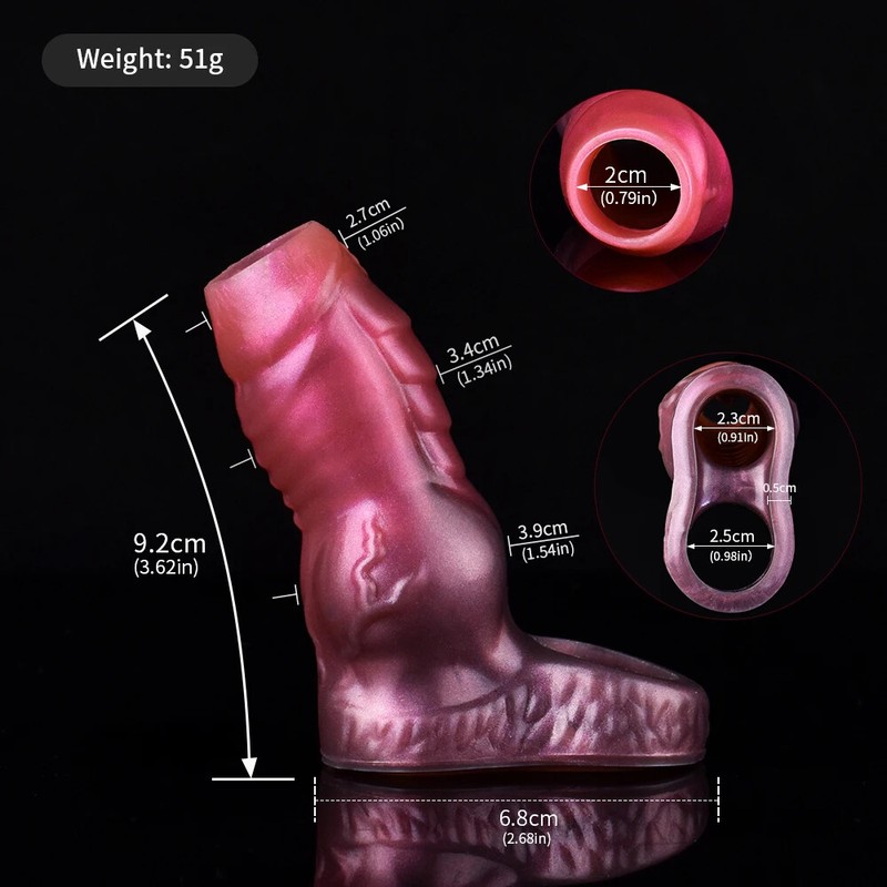 Open-head Silicone Hollow Dildo Male Penis Enlarge Sleeve Dick Enlargement Men