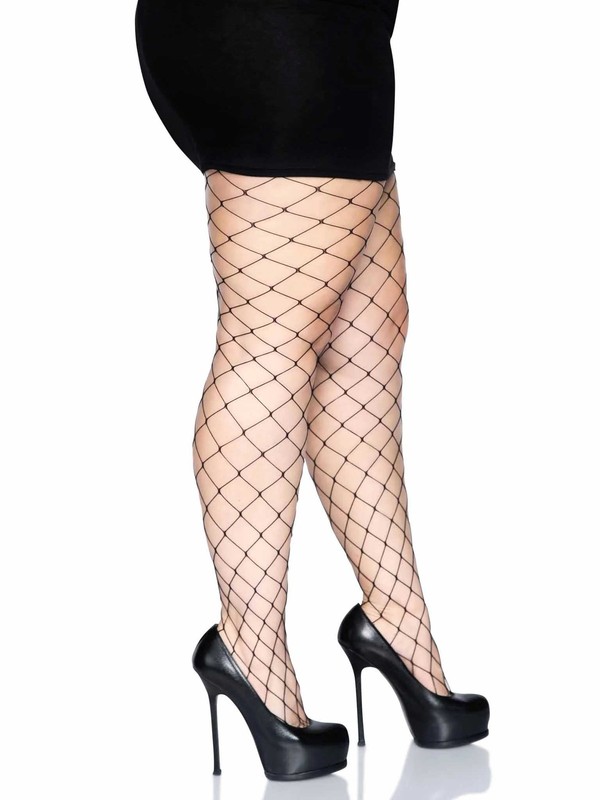 Fence Net Pantyhose – Queen – Black