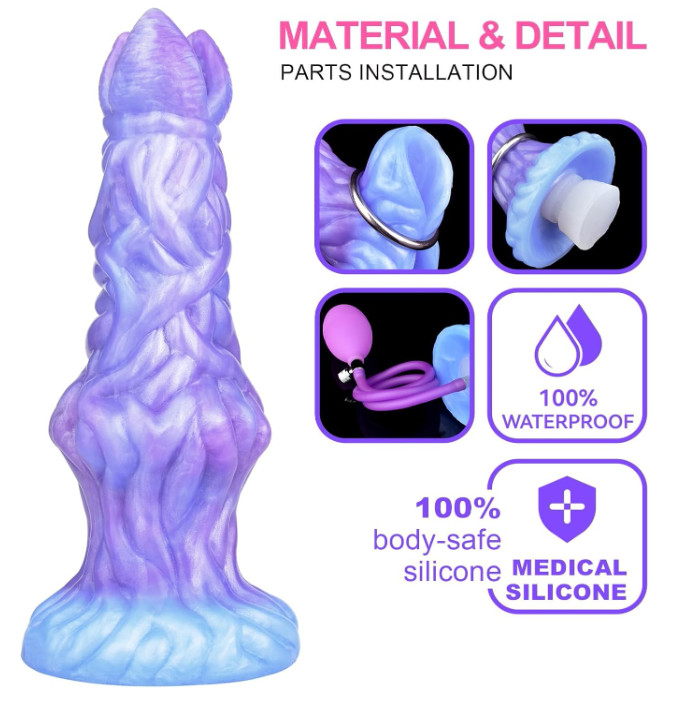 Ovipositor Knot Anal Dildo With Inflatable Pump Soft Silicone Monster Sex Toys gallery