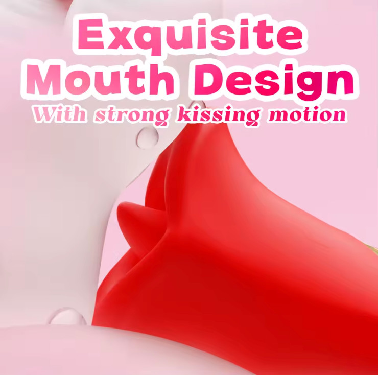 Rose Sucking Vibrator Oral Clit Tongue Licking G-Spot Dildo Sex Toys For Women gallery