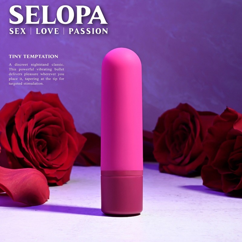 Selopa Tiny Temptation Rechargeable Silicone Bullet Clit Vibrator Stimulator