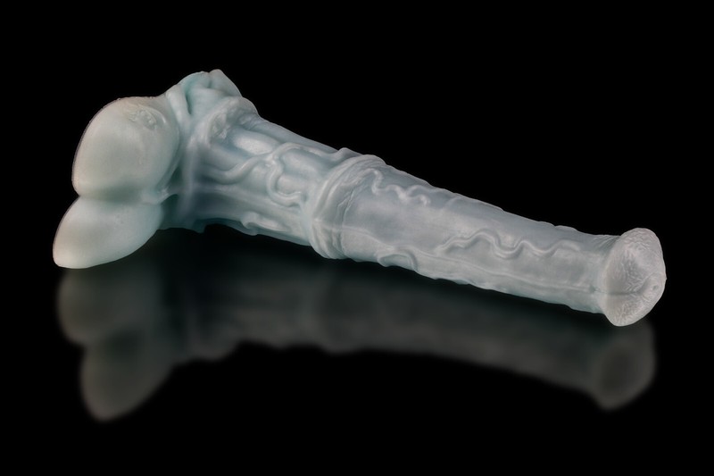 Erasexa-Unicorn Dildo Mustange Size Large +Giant Platinum Silicone Adult Sex Toy gallery